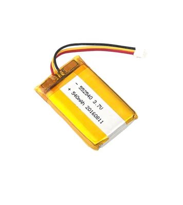 552540 بطارية الليثيوم البوليمرية القابلة لإعادة الشحن 3.7 فولت 540mAh KC IEC62133 حزمة بطاريات LiPo المعتمدة