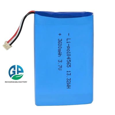 104565 3.7v 3600mah بطارية لي بوليمر لمصرف الطاقة الإلكترونية