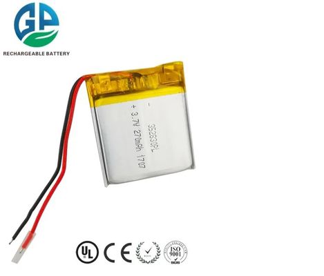 3.7V 270mAh KC IEC62133 بطارية ليتيم بوليمر معتمدة بطارية ليبو قابلة لإعادة الشحن