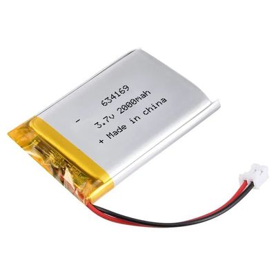 634169 3.7 فولت 2000mAh بطارية البوليمر الليثيوم مع 500 دورة للأدوات الكهربائية والإلكترونيات الاستهلاكية