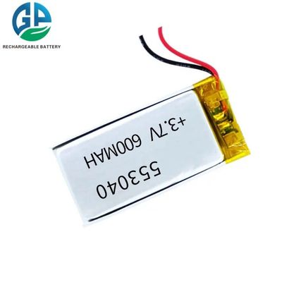 بطارية لي بوليمر ذات سعة عالية 600mAh 3.7V مع حياة دورة 500 مرة للمنتجات الرقمية