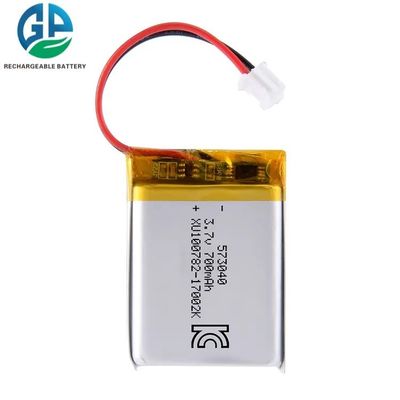 3.7 فولت 700mAh 573040 بطارية ليبو مع 500 مرة عمر دورة للأسماك اللاسلكية