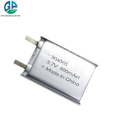 3.7 فولت 800mAh 304060 بطارية الليثيوم البوليمر مع 500 مرة عمر دورة لأجهزة التجميل