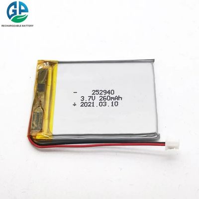 البطارية البوليمرية الليثيومية 260mah 3.7v