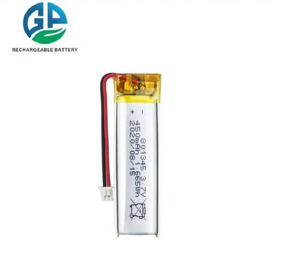 CB IEC62133 بطارية لي إيون 3.7 فولت بطارية الليثيوم 801345 450mAh بطارية الليثيوم المنزلية الذكية