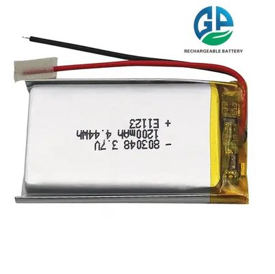 بطارية ليبو معتمدة من قبل كيه سي 803048 3.7 فولت 1200mAh 4.44wh بطارية لي بوليمر قابلة لإعادة الشحن