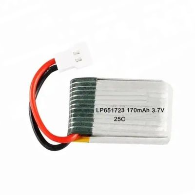 بطاريات البوليمر الليثيوم 651723 3.7v 150mah 170mah بطاريات ليبو KC UL1642 IEC62133 طائرات بدون طيار ميني RC مروحية