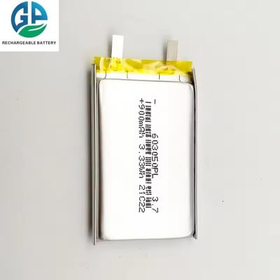 KC IEC62133 المعتمد 900mAh 3.7V بطارية قابلة لإعادة الشحن حزمة بطارية الليثيوم البوليمرية