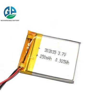 ليبو 3.7 فولت 250mah 303035 بطارية بوليمر الليثيوم UL1642 IEC62133 KC CB IEC62133 المعتمدة