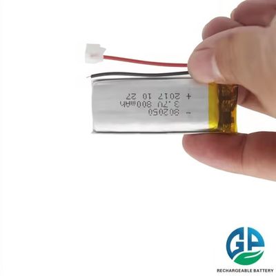 بطارية البوليمر الليثيومية ذات السعة العالية 3.7v 800mah البوليمر الليثيومية النقي بطارية deepcycle بطارية ليثيوم أيون 802050