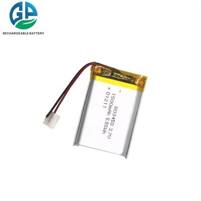 نوعية عالية KC IEC 62133 CB بطارية ليبو معتمدة 3.7v 1500mah قابلة لإعادة الشحن 803450 1500mah 3.7V بطارية لي بوليمر