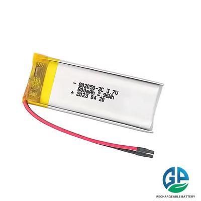 بطارية ليتيم بوليمر بطارية عالية الجودة بطارية قابلة لإعادة الشحن 802050 800mah 3.7V بطارية ليتيم بوليمر ليبو
