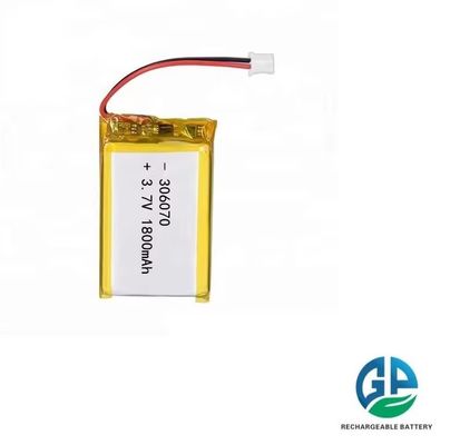 KC IEC62133 الموافقة البطارية الليثيوم البوليمر الليبو قابلة لإعادة الشحن 3.7v 306070 1800mah 3.7v