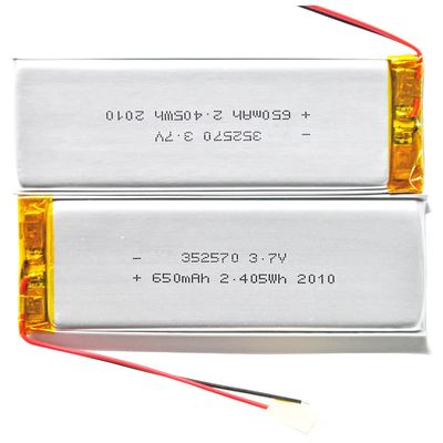 بطارية عالية معدل تفريغ بطارية كاملة السعة KC 352570 600mAh بطارية الليثيوم البوليمر Pa 3.7V بطارية الليثيوم قابلة لإعادة الشحن