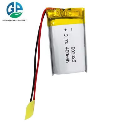 IEC62133 3.7 فولت 602035 بطارية عالية درجة الحرارة قابلة لإعادة الشحن Ultra Thin Lipo 3.7v 400mah