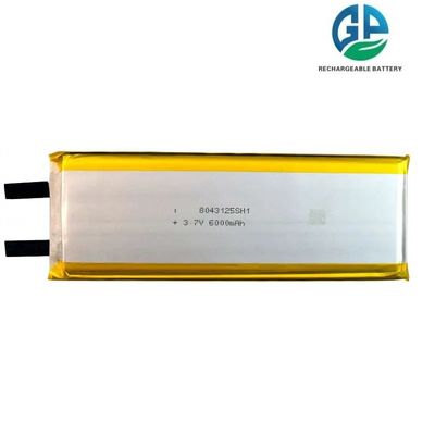 كثافة طاقة عالية 3.7 فولت 6000mAh بطارية ليتيم بوليمر ليبو قابلة لإعادة الشحن
