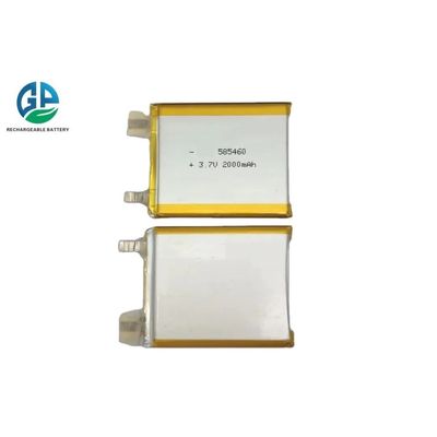 3.7 فولت بطارية ليتيم بوليمر 2000mAh مع حياة دورة 500 مرة بطارية ليبو قابلة لإعادة الشحن