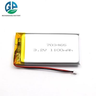 KC IEC62133 معتمد 3.2V 1100mAh 703465 بطارية Lipo قابلة لإعادة الشحن Lifepo4 بطارية الخلية