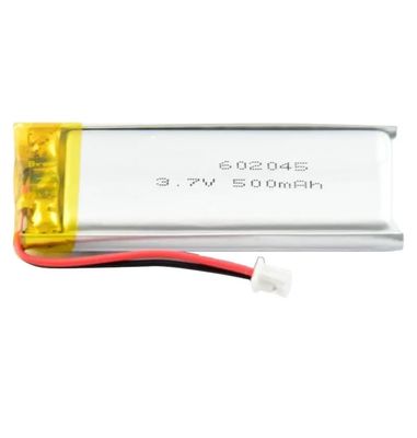 البوليمر الليلي كسي بطارية ليبو قابلة لإعادة الشحن 3.7 فولت 500mAh 602045 البوليمر الليلي الأيون الليلي قابلة لإعادة الشحن