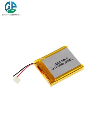 ليبو 3.7 فولت 230mah 432026 بطارية الليثيوم البوليمر القابلة لإعادة الشحن UL1642 IEC62133