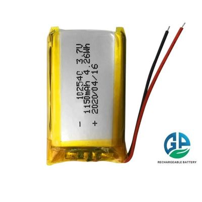 3.7 فولت 1150mAh 500 مرة بطارية الليثيوم البوليمر الليبو القابلة لإعادة الشحن لإضاءة أجهزة النظام الشمسي