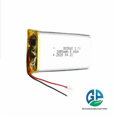 بطارية عالية التفريغ 3.7 فولت 1800mah قابلة لإعادة الشحن 6.6wh بطارية ليثيوم أيون بوليمر 803060