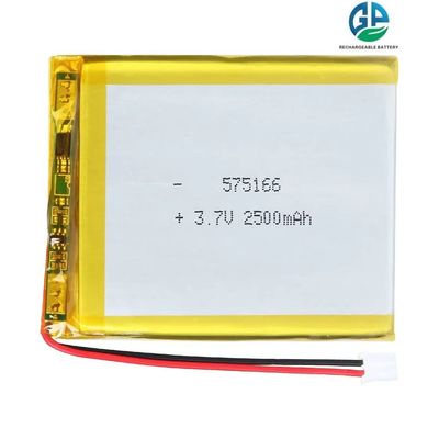 بطارية الليثيوم البوليمر عالية السعة 2500mAh 3.7V مع 500 مرة عمر الدورة
