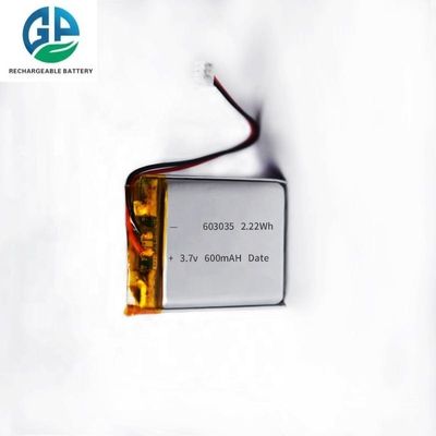 معدل تفريغ عالي 3.7 فولت 600mAh بطارية ليتيم بوليمر ليبو قابلة لإعادة الشحن للساعات الذكية