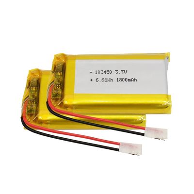 3.7V 1800mAh IEC62133 UN38.3 بطارية ليثيوم بوليمر ليبو قابلة للشحن