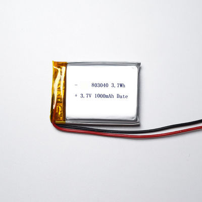 IEC62133 UL المعتمدة 803040 بطارية ليثيوم بوليمر 3.7 فولت 1000 مللي أمبير