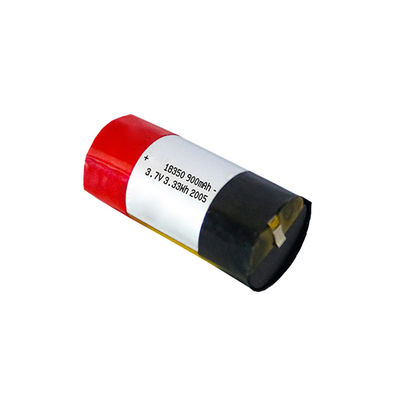MSDS 900mAh 3.7 V 18350 بطارية 10c خلية ليثيوم أيون أسطوانية