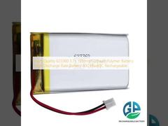 نوعية عالية 623360 3.7v 1500mah بطارية الليثيوم البوليمر بطارية معدل تفريغ عالية 30C Max60C قابلة لإعادة الشحن